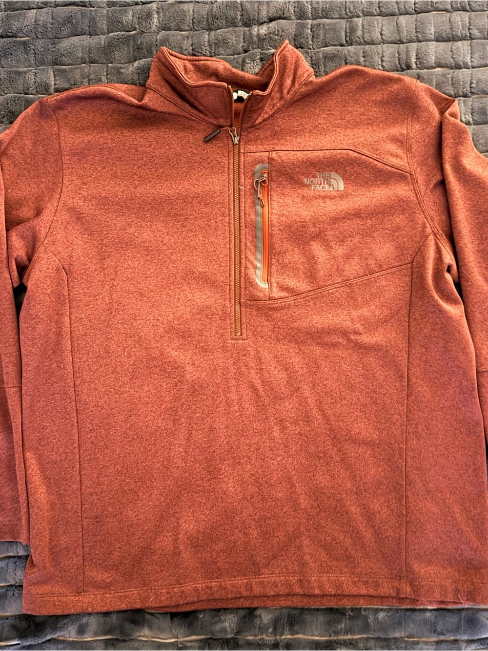 The North Face Men’s Rust/Brick Zip-Up Pullover